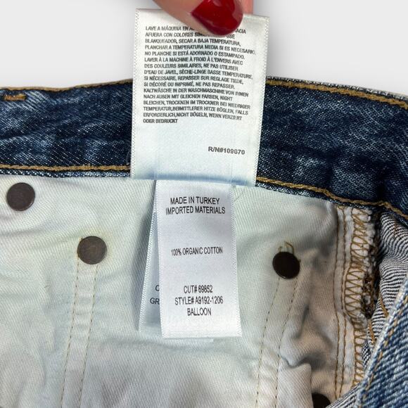 AGOLDE Balloon High-Rise Rigid Barrel Jeans in Control Size 25 - Picture 7 of 9